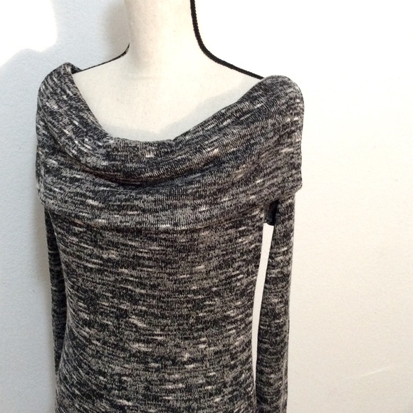 Charming Charlie Black and White Long Sleeve Sweater Dress Size Medium - Picture 4 of 8